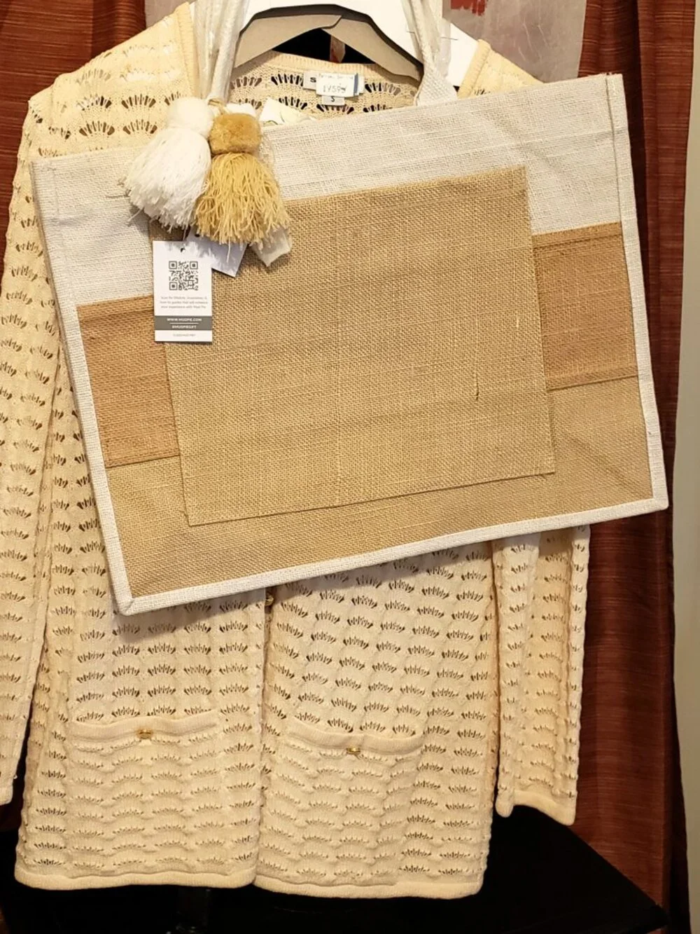 NWT Mud Pie Classic Travel Tote Bag – Summer Beach & Fall Market Carry